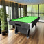 CUETIQ 8FT MDF Black Frame Pool Snooker Billiard Table with Accessories Pack