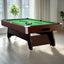 CUETIQ 8FT MDF Walnut Frame Pool Snooker Billiard Table with Accessories Pack