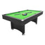 CUETIQ 7FT Modern Design Pool Table Snooker Billiard Table Black Frame With Free Accessories