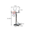 DUNK MASTER M021PL Basketball System Portable Basketball Stand Ring Hoop Ironman