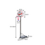 DUNK MASTER M0881 Basketball System Portable Basketball Stand Ring Hoop Ironman