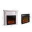 LIVARA 1M Electric Plug-in Electric Fireplace W/ Remote Control 3D Simulated Charcoal Fire - White