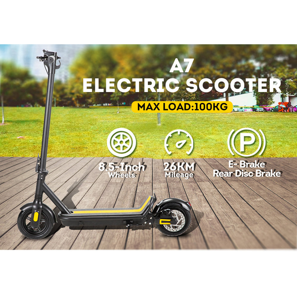 GLIDER 350W 36V A7 Electric Scooter Foldable Motorised Scooter Adult Riding Black