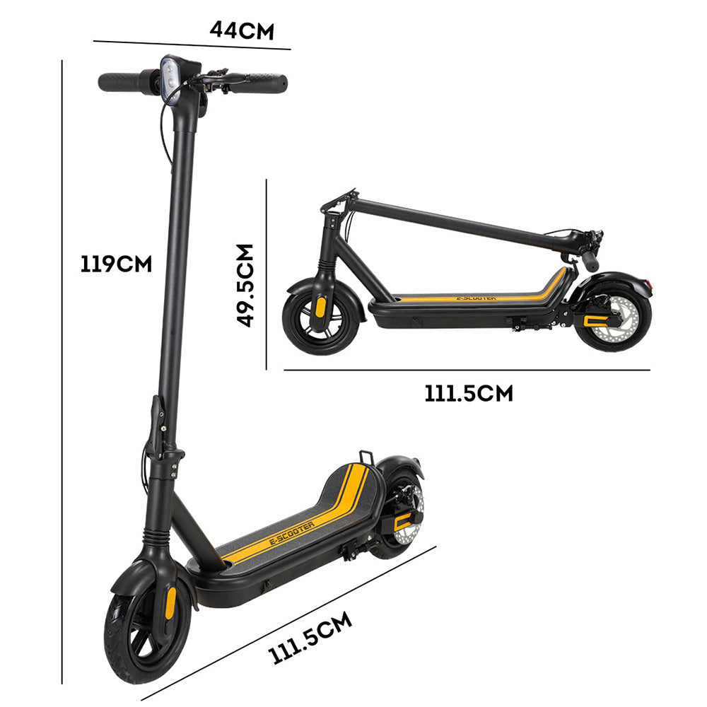GLIDER 350W 36V A7 Electric Scooter Foldable Motorised Scooter Adult Riding Black