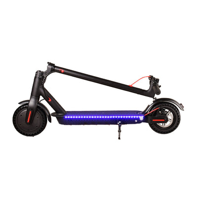 GLIDER M365 Blue LED Strip Electric Scooter Foldable Motorised Scooter Honeycomb Tires With Shock Absorber A11E - Black