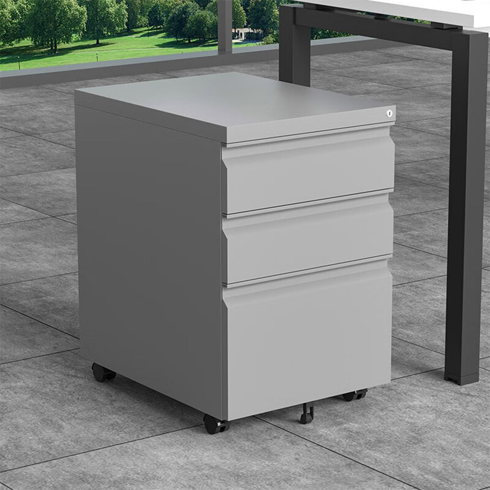 LIVARA 3 Drawers Mobile Filing Cabinet with Lock Home Office