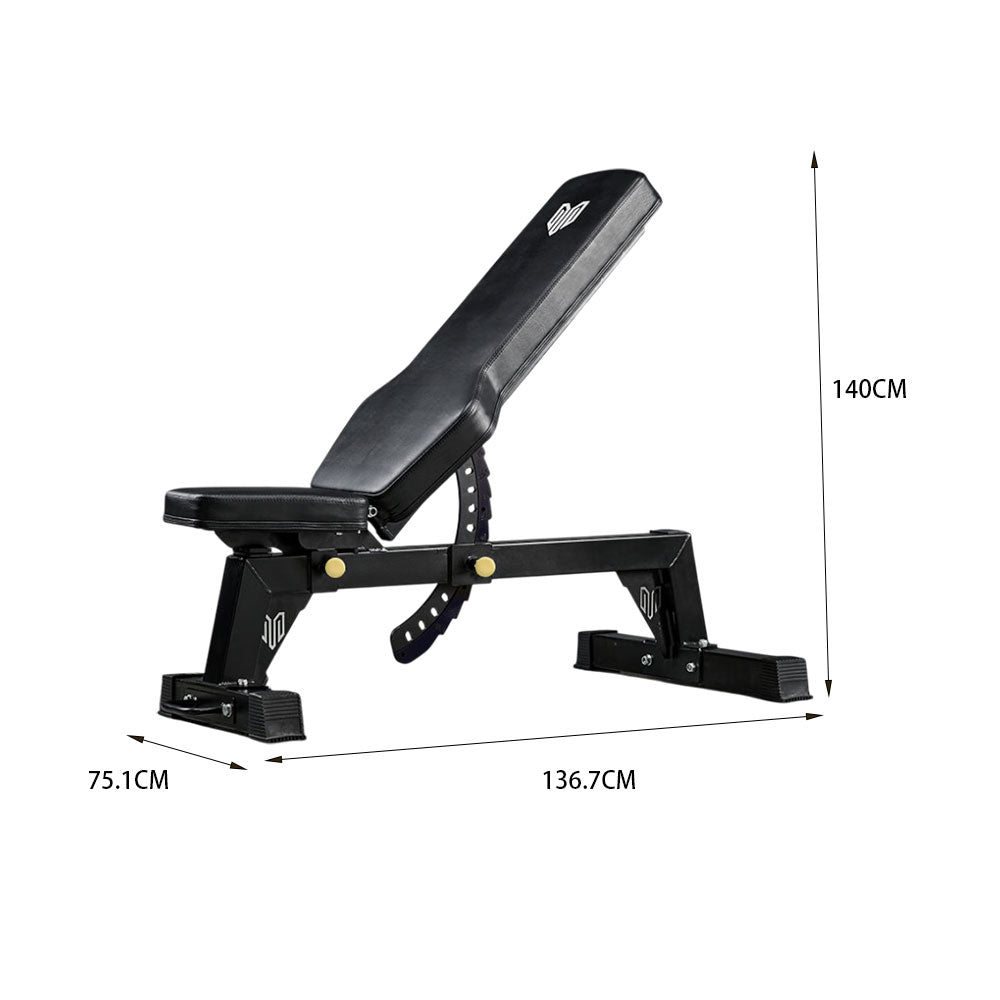 MERIDIAN B7 136.7cm Home Fitness Gear Front Rollers Heavy - Duty Thick Pipes Dumbbell Bench Press