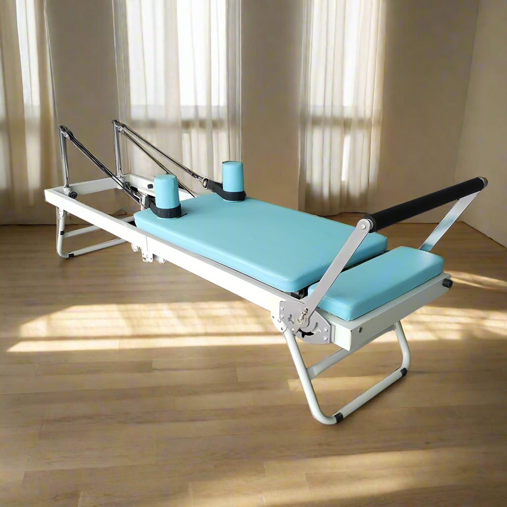 FLEXIO Multi-purpose Foldable Steel Frame Pilates Reformer Pilates Tables - Blue