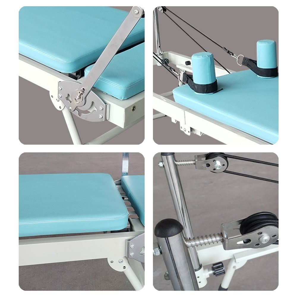 FLEXIO Multi-purpose Foldable Steel Frame Pilates Reformer Pilates Tables - Blue