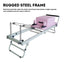 FLEXIO Multi-purpose Foldable Steel Frame Pilates Reformer Pilates Tables With Square Box - Pink