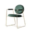 LIVARA DC1049 Faux Leather Fabric Dining Chair Metal Frame