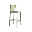 LIVARA DC1054 Saddle Leather Fabric Bar Stool Carbon Steel Legs