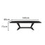 LUXORA DT1061 Minimalist Style 140-160-180-200cm Sintered Stone Dining Table-Black