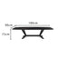 LUXORA DT1061 Minimalist Style 140-160-180-200cm Sintered Stone Dining Table-Black
