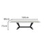 LUXORA DT1061 Minimalist Style 140-160-180-200cm Sintered Stone Dining Table-White&Black