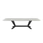 LUXORA DT1061 Minimalist Style 140-160-180-200cm Sintered Stone Dining Table-White&Black