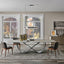 LUXORA DT1122 140/160/180cm Length Sintered Stone Tabletop Dining Table Carbon Steel Legs