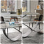 LUXORA DT1122 140/160/180cm Length Sintered Stone Tabletop Dining Table Carbon Steel Legs
