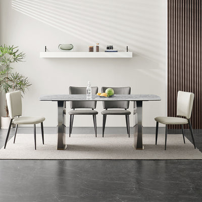 LUXORA DT1179 140/160/180cm Length 12mm Thickness Sintered Stone Tabletop Dining Table