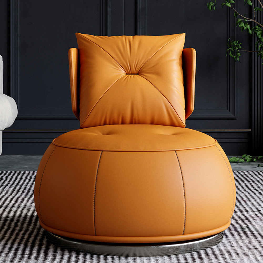 LIVARA EC1012 Iron Frame Faux Leather Sponge Swivel Leisure Chair
