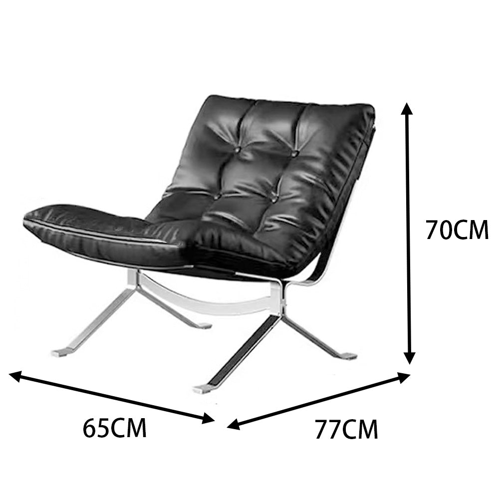 LIVARA EC1029 Stainless Steel Down Feather Ultra Fiber Leather Leisure Chair