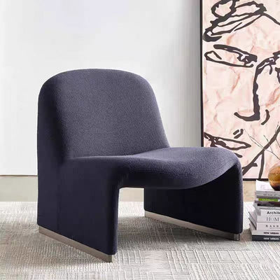LIVARA FC1033 Hill Design Velvet Creamy Fashion Leisure Chair