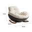 LIVARA EC1211 Technology Fabric Curved Board Wooden Legs Leisure Chair