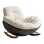 LIVARA EC1211 Technology Fabric Curved Board Wooden Legs Leisure Chair