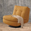 LIVARA EC1234 Steel Frame Velvet Fabric Leisure Chair - Orange