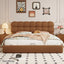 LIVARA Model-1062 150cm/180cm Lambswool Fabric Bed Solid Wood Frame