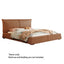 LIVARA Model-1068 150cm/180cm Waxed Leather Fabric Bed Solid Wood Frame