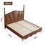 LIVARA Model-2001 150cm/180cm Waxed Leather Fabric Bed Solid Wood Frame