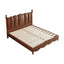 LIVARA Model-2002 150cm/180cm Waxed Leather Fabric Bed Solid Wood Frame