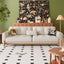 LIVARA 8114 Vintage Style Geometric Design Sofa 180-280cm with Cushions