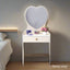 LIVARA 50CM Length Heart-shaped Mirror Dressing Table With Stool