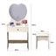 LIVARA 50CM Length Heart-shaped Mirror Dressing Table With Stool