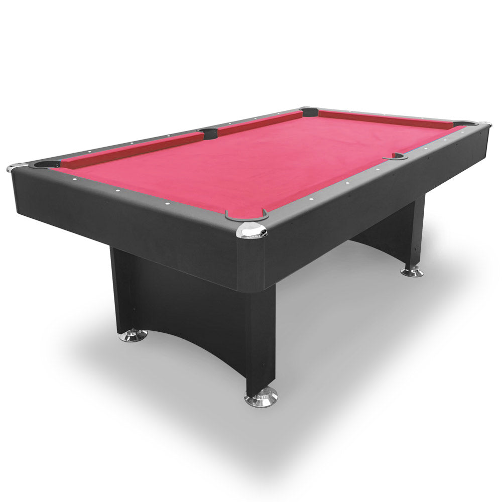 CUETIQ 7FT Modern Design Pool Table Snooker Billiard Table Black Frame With Free Accessories