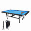 CUETIQ  8FT Foldable Pool Table Blue/Red/Green/Black Felt Billiard Table Free Accessory for Small Room