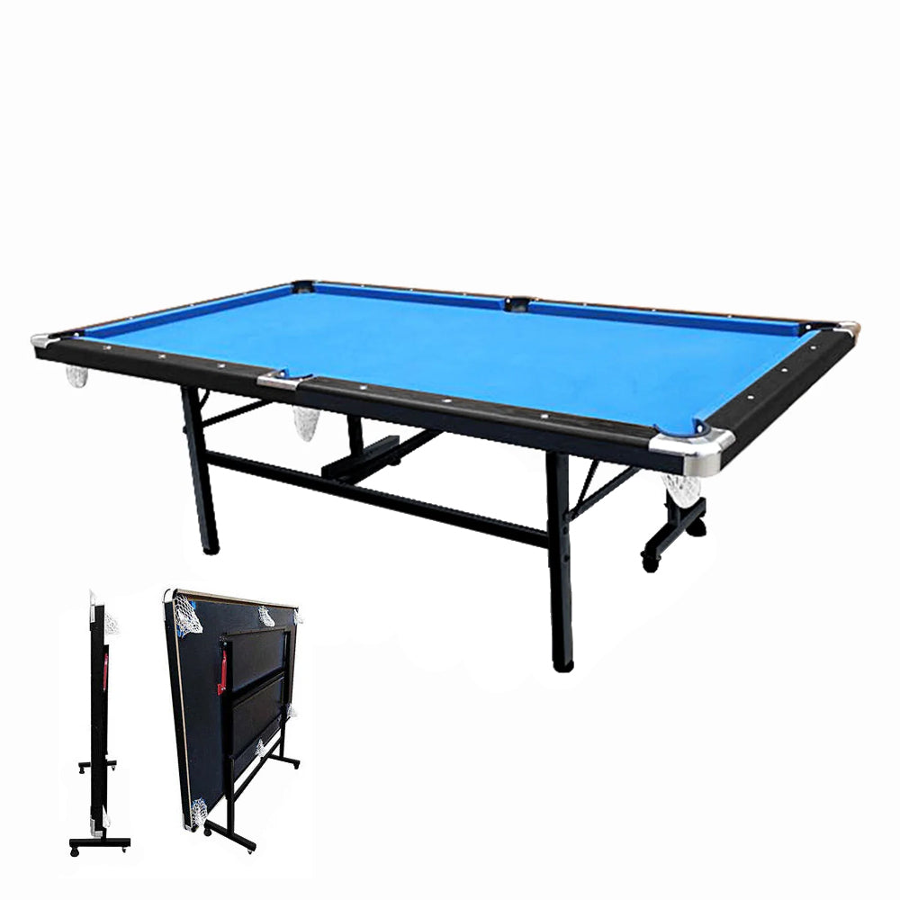 CUETIQ 7FT Foldable Pool Table Billiard Table Free Accessory For Small Room