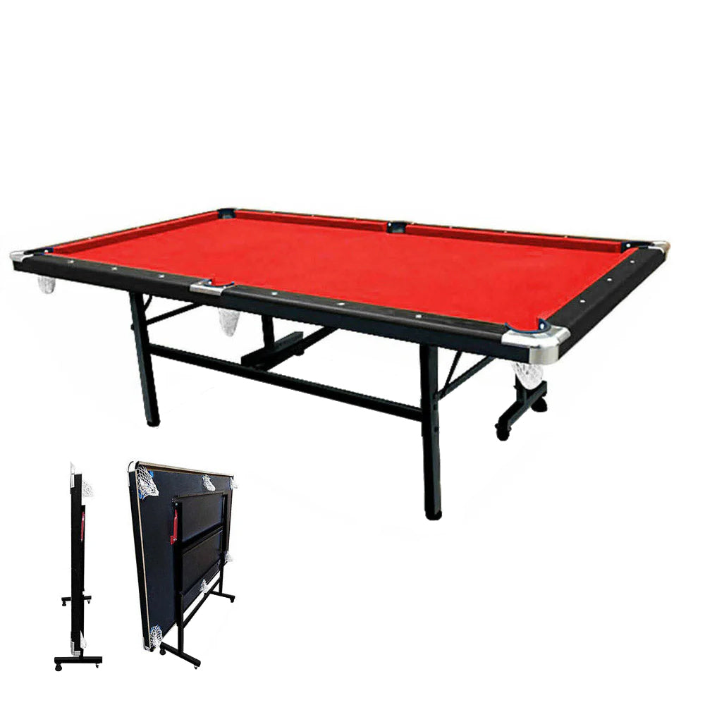 CUETIQ 7FT Foldable Pool Table Billiard Table Free Accessory For Small Room