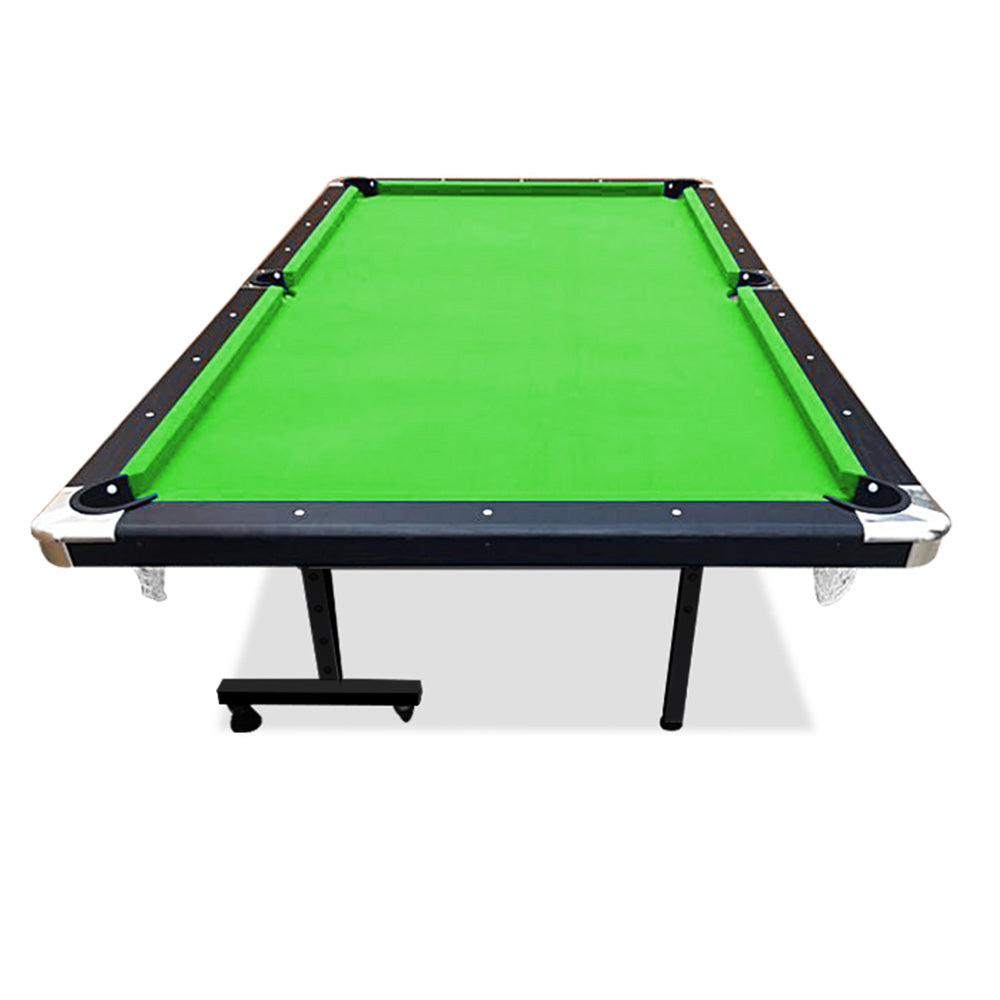 CUETIQ  8FT Foldable Pool Table Blue/Red/Green/Black Felt Billiard Table Free Accessory for Small Room