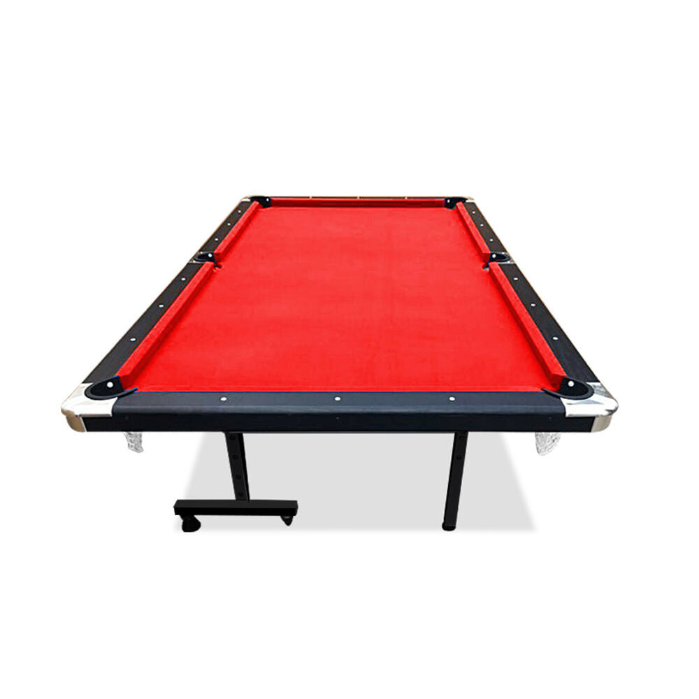 CUETIQ  8FT Foldable Pool Table Blue/Red/Green/Black Felt Billiard Table Free Accessory for Small Room