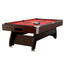 CUETIQ 8FT MDF Walnut Frame Pool Snooker Billiard Table with Accessories Pack