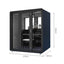 MODERA 2.1x1.6m Indoor Small Practice Room Movable Soundproof Booth W/ Carpet - Black