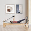 COREVA MN002 After Discount: $1432 Oak Wood Pilates Reformer Home Gym Train Equipment Machine - Grey