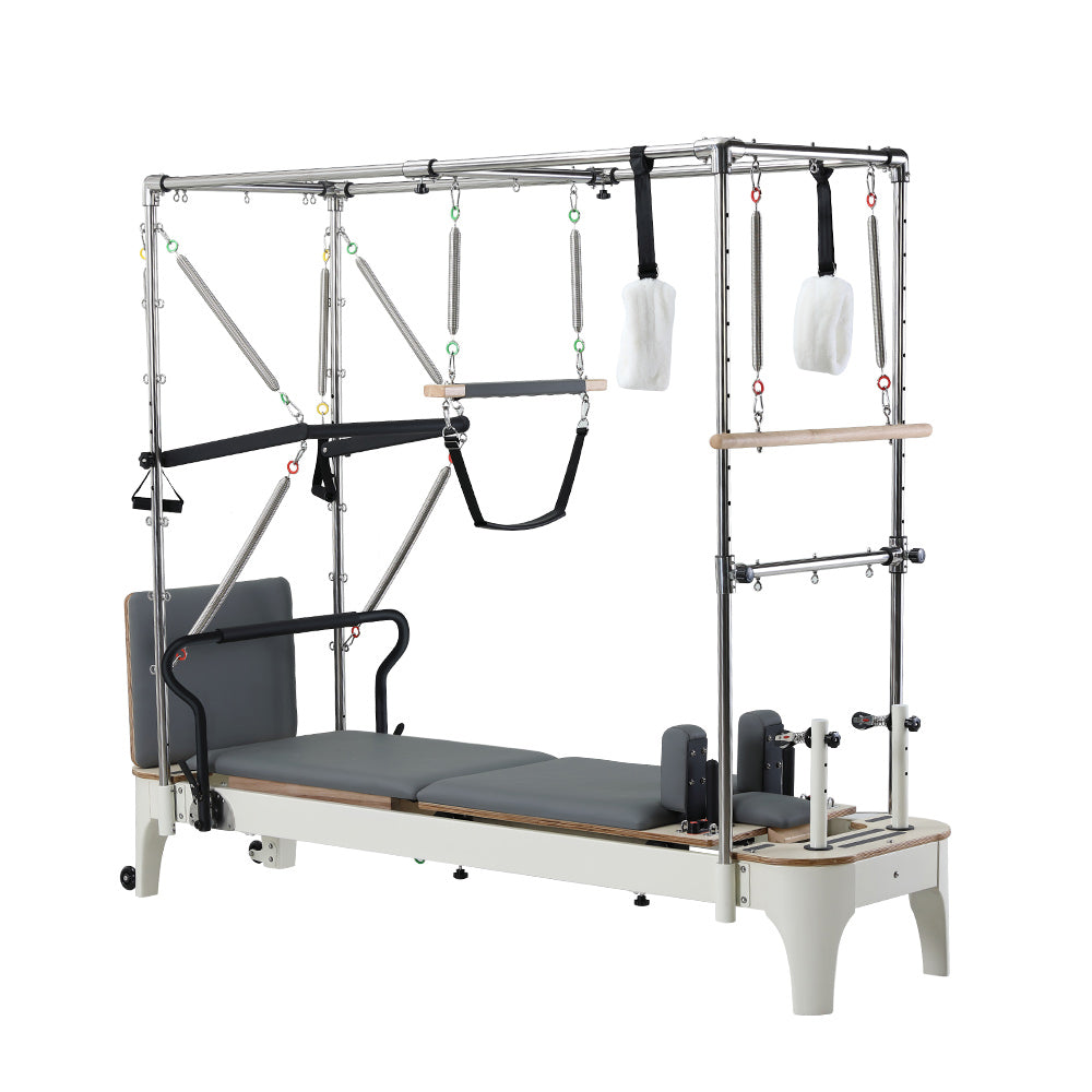 COREVA MN013 After Discount: $3696 2-IN-1 Trapeze Table Reformer Pilates Bed Home Gym Train Equipment Machine - White