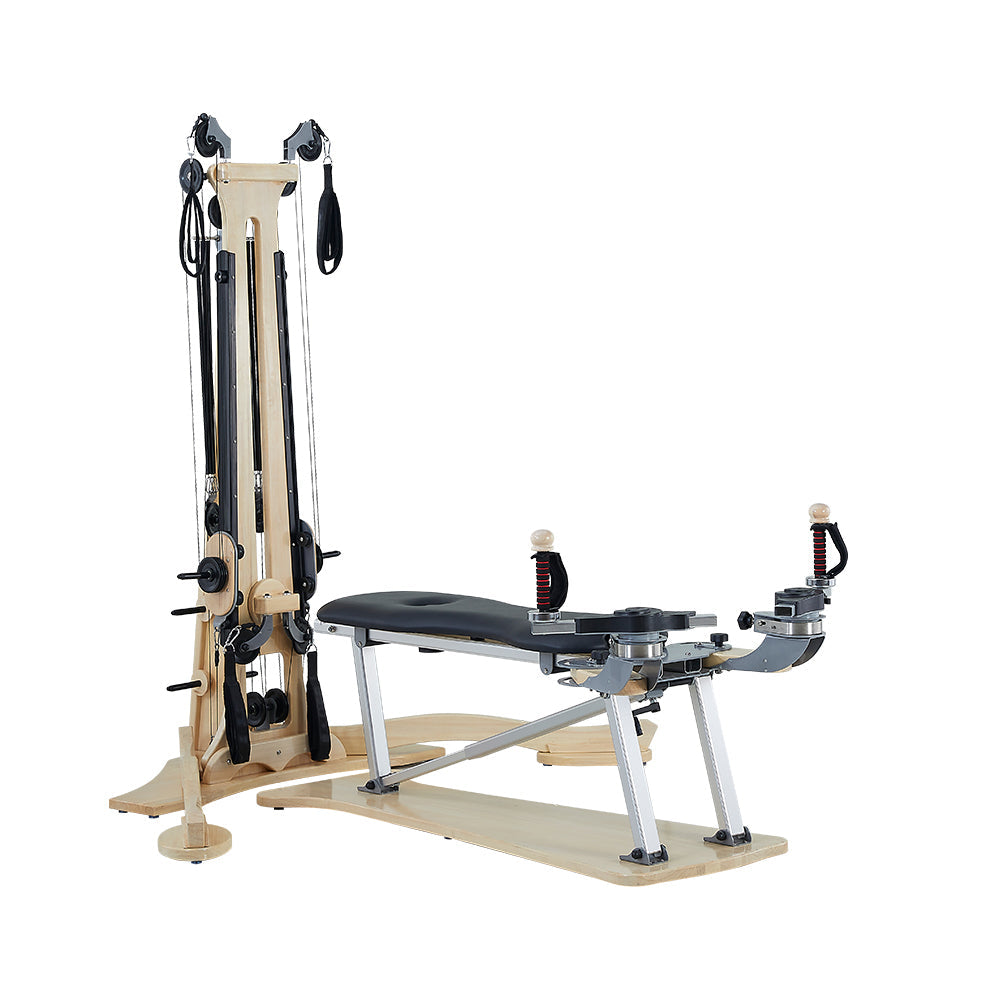 COREVA MN020 After Discount: $3784 White Maple Pulley Tower Pilates Machine Home Gym Train Equipment Machine - Wood