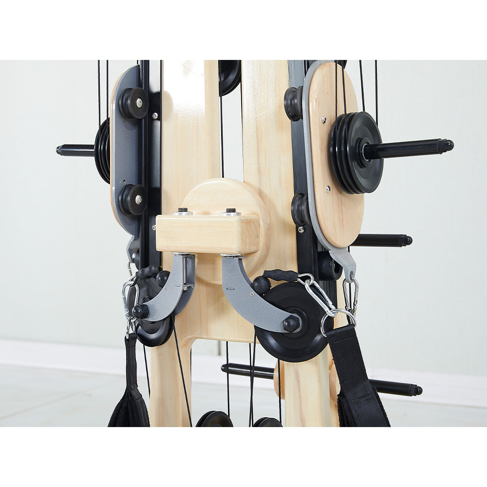 COREVA MN020 After Discount: $3784 White Maple Pulley Tower Pilates Machine Home Gym Train Equipment Machine - Wood