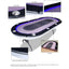 VERSA PK018 7 MDF LED Light Foldable Poker Table 10 Players Gaming Game Room