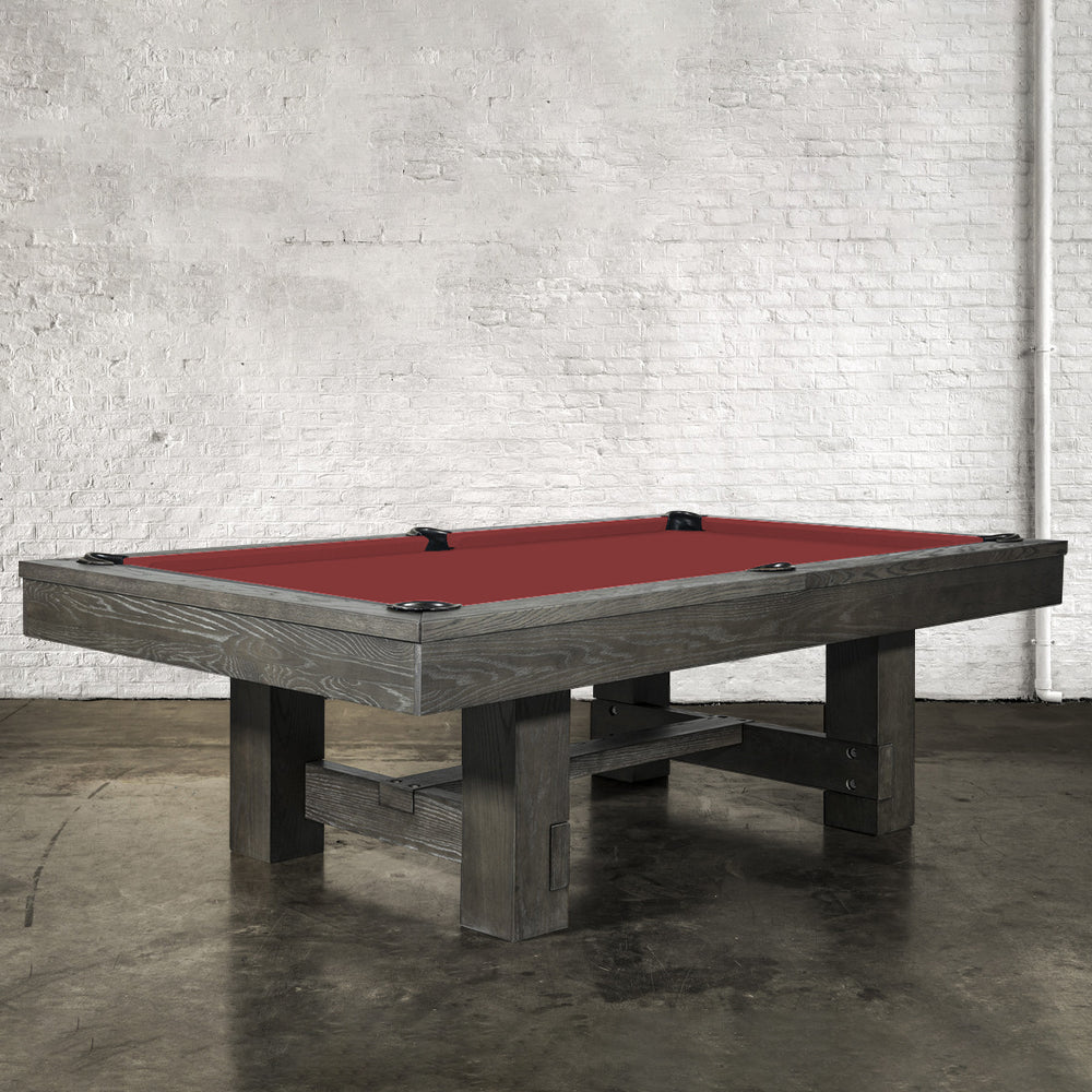 QUESLA  WYJ03 7FT Slate Billiard Table W/ Free Accessories Pool Table - Grey&Red